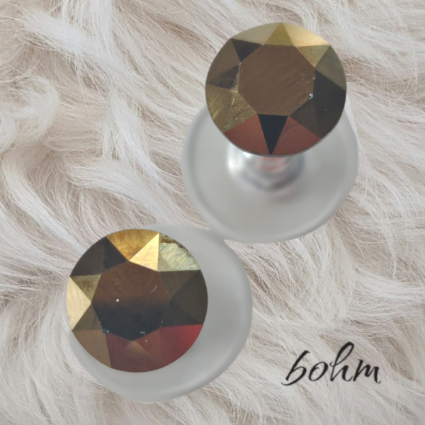 BOHM Boucles d’oreilles puce Cristal reflets bronze