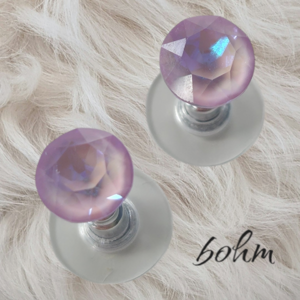 BOHM Boucles d’oreilles puce Cristal rose